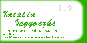 katalin vagyoczki business card
